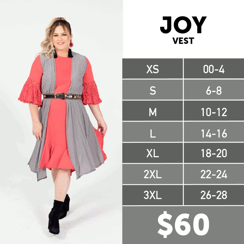 ✨️ Lularoe Joy Duster Vest. New! Size M. Sleeveless. - Picture 4 of 8